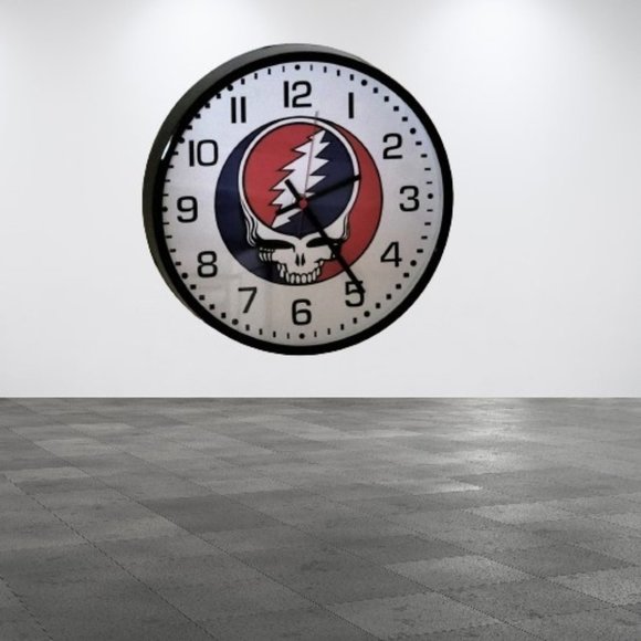 10" Wall Clock Grateful Dead Steal Your Face Silent Quartz Movement Brand New - Picture 1 of 8